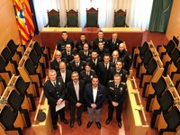 Acte de reconeixement als agents de la Guàrdia Urbana de Badalona que van prestar els seus serveis durant l’incendi en un bloc d’habitatges a Sant Roc