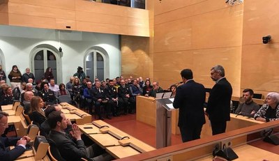 Acte institucional de reconeixement a les persones, entitats i cossos d’emergència i seguretat que es van implicar en l’incendi a Sant Roc.