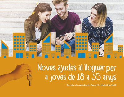 Fins a l’11 d’abril es poden sol·licitar les ajudes per al pagament del lloguer a joves d’entre 18 i 35 anys.