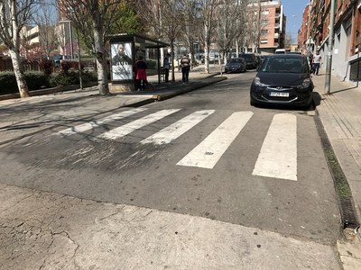 Demà dimarts comencen les obres de reparació del pas elevat del carrer de Ramiro de Maeztu, cantonada amb el carrer d’Europa, al barri de Llefià.