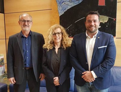 Reunió dels alcaldes dels municipis de Badalona, Mollet i Sant Fost de Campsentelles afectats pel traçat de la carretera B-500.