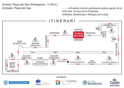 Aquest diumenge es fa a Badalona la X edició de la Pedalada Popular de Front Marítim.