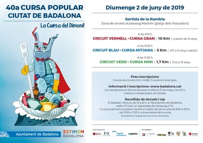 Obert el període d’inscripció per participar en la 40a Cursa Popular Ciutat de Badalona.