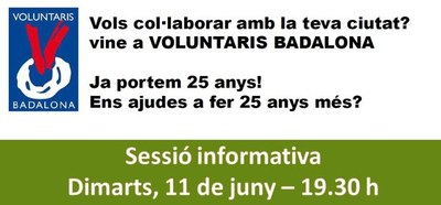 Sessió informativa sobre l’associació Voluntaris Badalona.