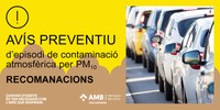 La Generalitat activa un avís preventiu per contaminació atmosfèrica a tot Catalunya