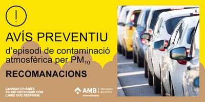 La Generalitat activa un avís preventiu per contaminació atmosfèrica a tot Catalunya.