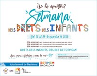 Del 18 al 24 de novembre se celebrarà a Badalona la “Setmana dels Drets dels Infants” amb el lema “Drets dels infants, deures de tothom!”