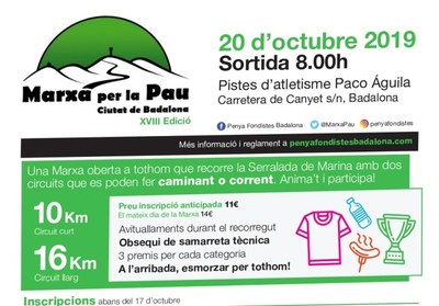 Propostes esportives a Badalona per aquest diumenge, dia 20, i per al diumenge 27 d’octubre.