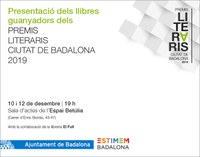 L’Espai Betúlia acull la presentació dels llibres guanyadors dels Premis Literaris Ciutat de Badalona 2019