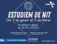 L’Ajuntament amplia l’horari de la biblioteca Llefià-Xavier Soto i el Centre Cultural el Carme per facilitar als joves l’estudi durant les setmanes d’exàmens