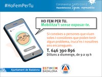 Protecció Civil activa un nou dispositiu perquè la ciutadania col·labori en la detecció de persones que viuen soles i poden tenir algun problema en aquesta situació de crisi