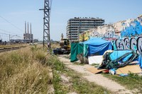 Desmantellat un assentament il·legal prop del port de Badalona