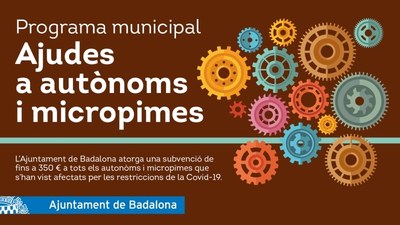 Des d’avui ja es poden sol·licitar els ajuts econòmics per a autònoms i micropimes afectades pel COVID-19 que es podran demanar fins el 31 de desembre de 2020.