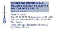El Departament de Salut amplia fins aquest dissabte el cribratge intensiu contra la COVID-19 dirigida a la població de més de setze anys del CAP de Llefià i del CAP de La Salut de Badalona
