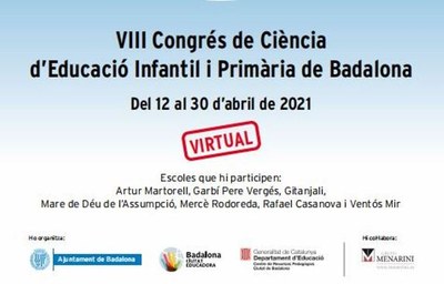Badalona celebra del 12 al 30 d’abril el VIII Congrés de Ciència d’Educació Infantil i Primària.