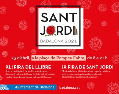 Celebració de Sant Jordi 2021 a Badalona.