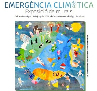 El Consell dels Infants de Badalona presenta una exposició de murals sobre l’emergència climàtica.