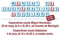 Alumnes de dues escoles de Badalona posen a la venda, el 28 de maig i el 4 de juny, els productes que han elaborat en les seves cooperatives