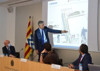 Badalona, Sant Adrià de Besòs, Metrovacesa i Endesa signen el conveni que permetrà l’enderrocament de l’actual mur i l’ampliació del carrer d’Eduard Maristany