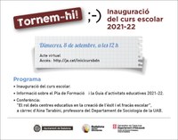 Dimecres, 8 de setembre, es farà l’acte d’inauguració del nou curs escolar a Badalona