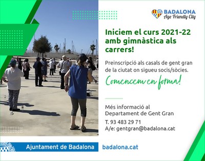 Badalona recupera les activitats gimnàstiques per a la Gent Gran.