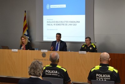 Badalona redueix un 4,6% els delictes que es cometen a la ciutat durant el primer semestre de 2021 respecte al mateix període de l’any 2019.