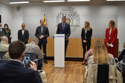 Compareixença de l'alcalde de Badalona per valorar la presentació de la moció de censura.