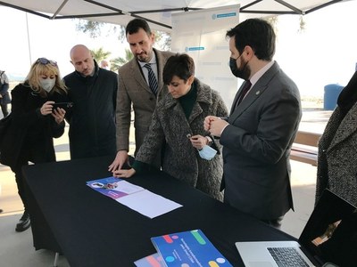 La ministra de Política Territorial, Isabel Rodríguez, visita Badalona per conèixer els projectes que l’Ajuntament presentarà als fons Next Generation de la Unió Europea.