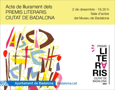 Lliurament dels premis literaris Ciutat de Badalona 2021.