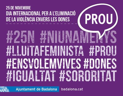 Badalona commemora aquest dijous 25 de novembre el Dia Internacional per a l'eliminació de la violència envers les dones amb un acte de ciutat.