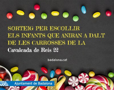 Celebrat el sorteig per escollir els 48 infants que aniran a dalt de les carrosses durant la Cavalcada de Reis 2022.