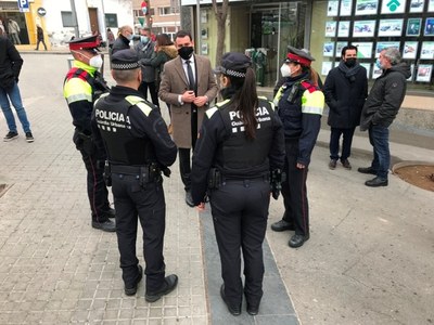 Guàrdia Urbana i Mossos d’Esquadra reforcen la presència policial fins al 9 de gener per les zones comercials de la ciutat en el marc de la campanya Nadal segur a Badalona.