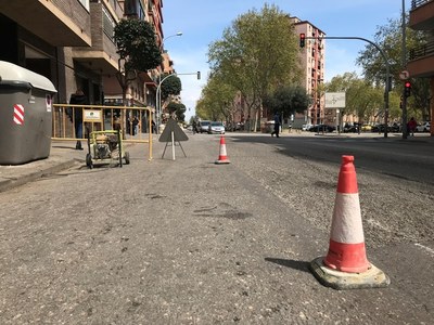 Comencen els treballs per a la remodelació de l’avinguda d’Alfons XIII que tindrà voreres més amples, nou paviment i un carril bici de doble sentit.
