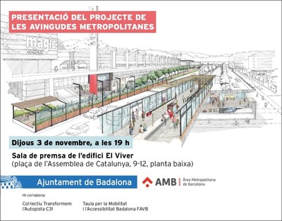 L’Ajuntament de Badalona organitza un acte obert a la ciutadania per presentar el projecte de les avingudes metropolitanes.