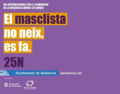 Badalona commemora aquest divendres 25 de novembre el Dia Internacional per a l'eliminació de la violència envers les dones amb un acte institucional.
