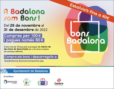 La iniciativa “A Badalona som bons!” permetrà obtenir ara fins a 40 euros de descompte en les compres nadalenques a la ciutat.