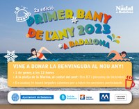 Badalona celebrarà el primer bany de l’any 2023 a la platja de la Marina