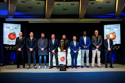 Sorteig del quadre de La Copa del Rei de bàsquet Badalona 2023.