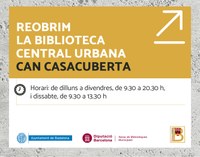 La Biblioteca Central Urbana Can Casacuberta de Badalona reobre al públic