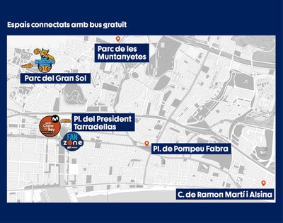 L’ambient de la Copa del Rei de bàsquet s’estén per tota Badalona.