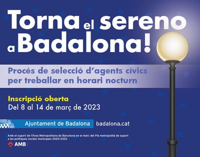S’obre el procés de selecció per contractar 26 agents cívics en horari nocturn.