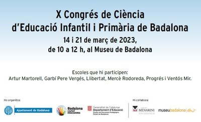 El X Congrés de Ciència d’Educació Infantil i Primària tindrà lloc el 14 i el 21 de març al Museu de Badalona.