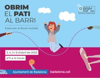 La iniciativa “Obrim el pati al barri. Espai per al lleure ciutadà” torna a 8 escoles de la ciutat, entre el 3 i el 6 d’abril
