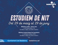El pròxim dilluns, 29 de maig, es posa en marxa el programa ‘Estudiem de Nit’