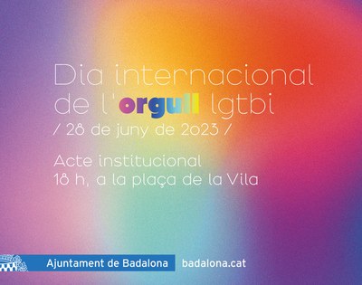 Acte institucional a Badalona per commemorar el Dia Internacional de l’Orgull LGTBIQ+.