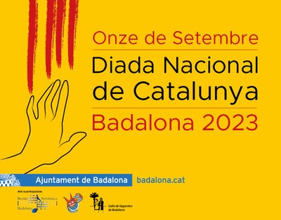 Diada Nacional de Catalunya a Badalona 2023.