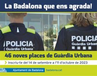Badalona obre la convocatòria per incorporar 46 nous agents de la Guàrdia Urbana