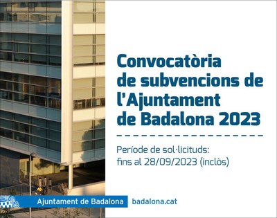 Fins al 28 de setembre les entitats de Badalona poden demanar les subvencions per a dur terme actuacions d’utilitat pública o interès social per a la ciutat.
