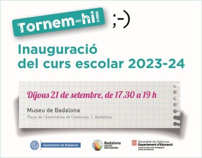 Aquest dijous s’inaugura el curs escolar 2023-2024 a Badalona.
