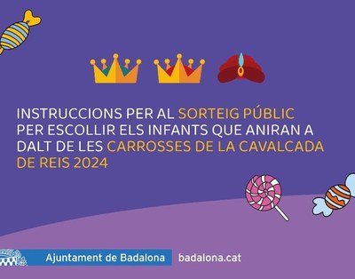 Dijous 2 de novembre s’obre el termini de presentació de sol·licituds per als infants que vulguin participar en la Cavalcada de Reis anant a dalt de les carrosses.